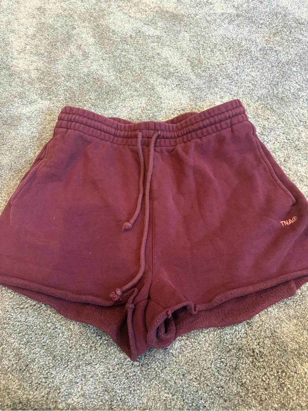 TNA Women's Burgundy Athletic Lounge Shorts
